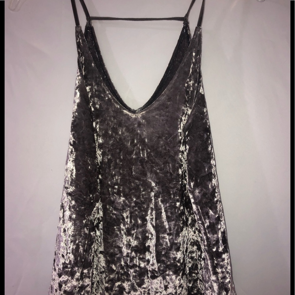 Crushed velvet tank